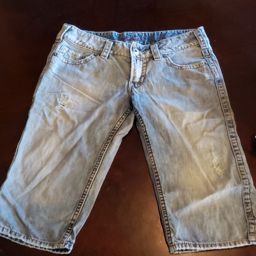 Silver capris size 28